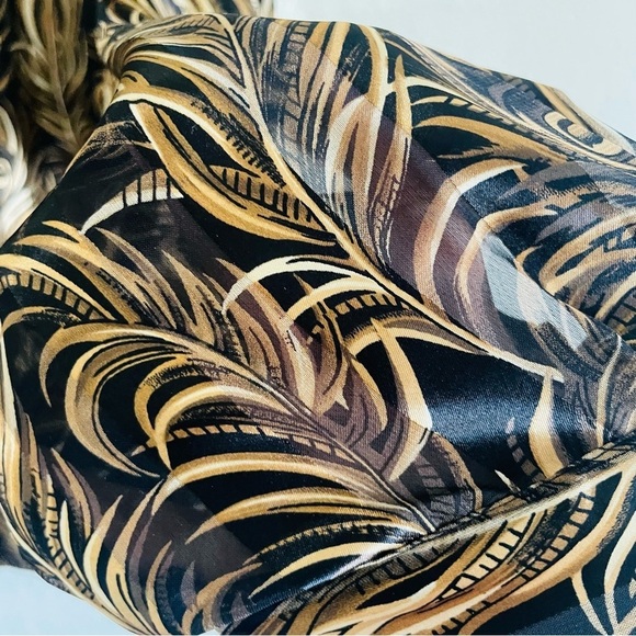 BonWorth woman’s long sleeve button down size XL gold  elegant semi sheer top - Picture 3 of 10